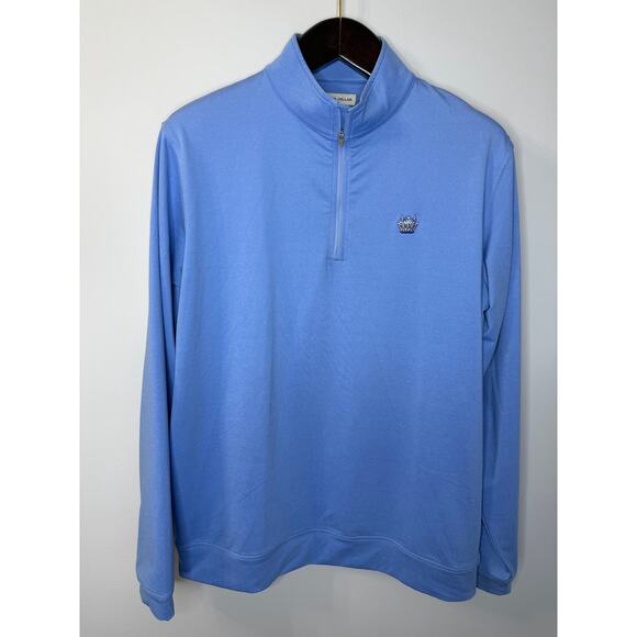 PETER MILLAR Crown Sport Men's Perth Melange Performance Golf Quarter-Zip Sz L - Picture 1 of 11